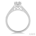 1/3 ctw Rectangular Baguette and Round Cut Diamond Wedding Ring in 14K White Gold