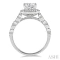 1/5 ctw Semi-Mount Round Cut Diamond Engagement Ring in 14K White Gold