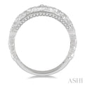 1/3 ctw Lattice Marquise & Princess Mounts Round Cut Diamond Band in 14K White Gold