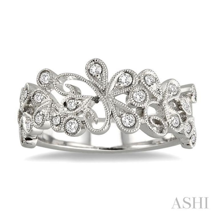 1/3 Ctw Round Cut Diamond Fashion Ring in 14K White Gold