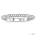 1/8 ctw Round Cut Diamond Wedding Band in 14K White Gold