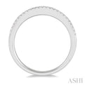 1/8 ctw Round Cut Diamond Wedding Band in 14K White Gold