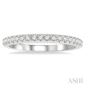 1/4 Ctw Round Cut Diamond Wedding Band in 14K White Gold
