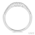 1/5 Ctw Round Diamond Wedding Band in 14K White Gold