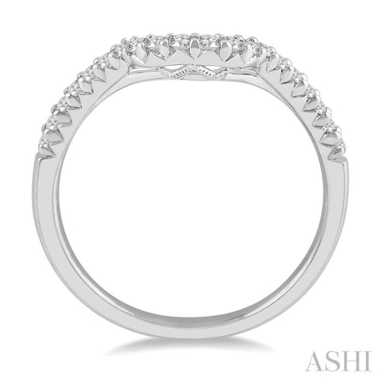 1/4 Ctw Round Diamond Wedding Band in 14K White Gold
