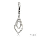 1/2 Ctw Round Cut Diamond Dangle Earrings in 14K White Gold