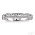 1/4 Ctw Round Cut Diamond Matching Wedding Band in 14K White Gold
