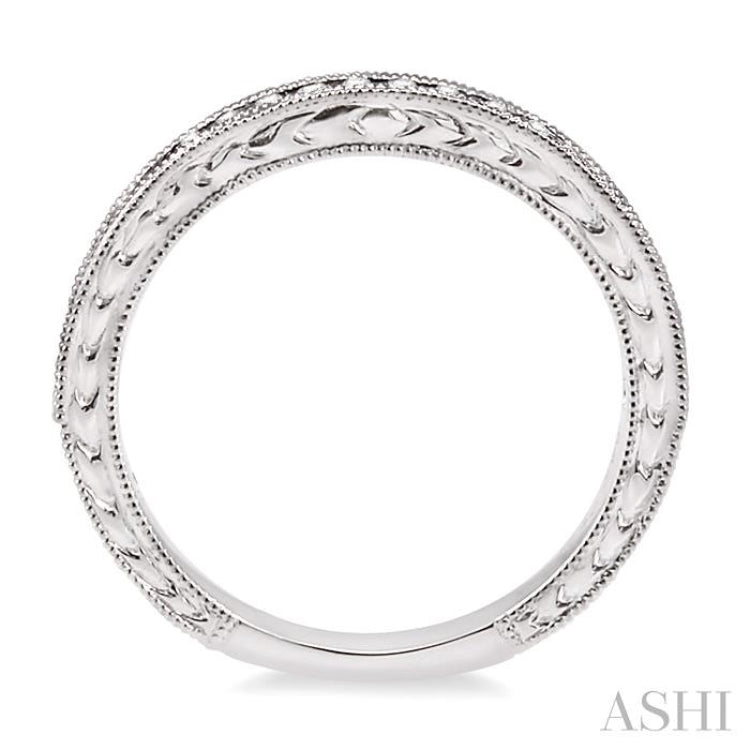 1/4 Ctw Round Cut Diamond Matching Wedding Band in 14K White Gold