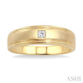 1/20 Ctw Princess Cut Diamond Men's Ring in 14K Yellow Gold