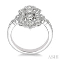 3/4 Ctw Round Cut Antique Diamond Fashion Ring in 14K White Gold