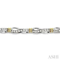 1 Ctw Round Cut Diamond Fancy Bracelet in 14K White and Yellow Gold