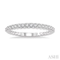 1/3 Ctw Round Cut Diamond Wedding Band in 14K White Gold