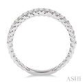 1/3 Ctw Round Cut Diamond Wedding Band in 14K White Gold