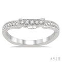 1/4 Ctw Round Cut Diamond Wedding Band in 14K White Gold