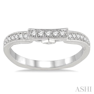 1/4 Ctw Round Cut Diamond Wedding Band in 14K White Gold