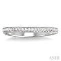 1/4 Ctw Round Cut Diamond Wedding Band in 14K White Gold