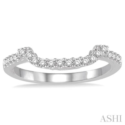 1/4 Ctw Round Cut Diamond Wedding Band in 14K White Gold