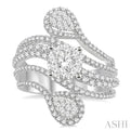 1 5/8 Ctw Diamond Lovebright Ring in 14K White Gold