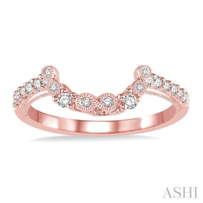 1/4 Ctw Round Cut Diamond Wedding Band in 14K Rose Gold