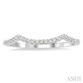 1/6 Ctw Round Cut Diamond Wedding Band in 14K White Gold