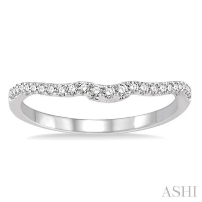 1/5 Ctw Round Cut Diamond Wedding Band in 14K White Gold