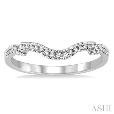 1/6 Ctw Round Cut Diamond Wedding Band in 14K White Gold