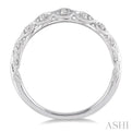 1/10 Ctw Round Cut Diamond Wedding Band in 14K White Gold