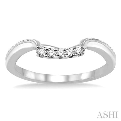 1/20 Ctw Round Cut Diamond Wedding Band in 14K White Gold
