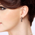 1/4 Ctw White and Champagne Brown Single Cut Diamond Earrings in 14K Rose Gold