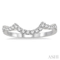 1/3 Ctw Round Cut Diamond Wedding Band in 14K White Gold