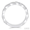 1/10 Ctw Round Cut Diamond Stack Band in 14K White Gold