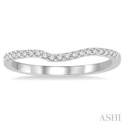 1/6 Ctw Round Cut Diamond Wedding Band in 14K White Gold