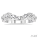 1/4 Ctw Round Cut Diamond Wedding Band in 14K White Gold