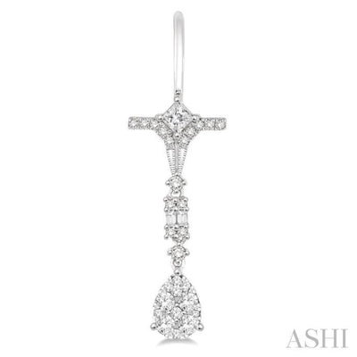 1 Ctw Diamond Lovebright Earrings in 14K White Gold