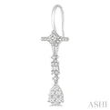 1 Ctw Diamond Lovebright Earrings in 14K White Gold