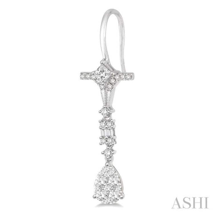 1 Ctw Diamond Lovebright Earrings in 14K White Gold