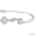 5/8 Ctw Round Cut Diamond Lovebright Bracelet in 14K White Gold