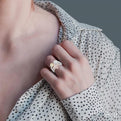 1 1/2 Ctw Diamond Lovebright Ring in 14K Tri Color Gold