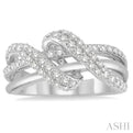 1 Ctw Round Cut Diamond Fashion Ring in 14K White Gold