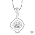 3/8 Ctw Diamond Emotion Pendant in 14K White Gold with Chain