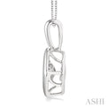 3/8 Ctw Diamond Emotion Pendant in 14K White Gold with Chain