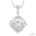 3/8 Ctw Diamond Emotion Pendant in 14K White Gold with Chain