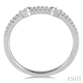 1/10 Ctw Round Diamond Wedding Band in 14K White Gold