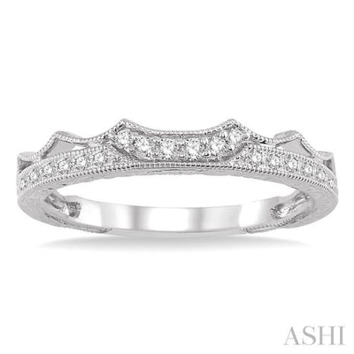 1/5 Ctw Round Diamond Wedding Band in 14K White Gold
