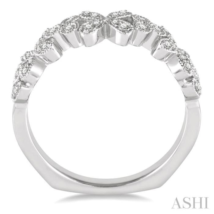 1/5 Ctw Round Diamond Wedding Band in 14K White Gold