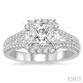 1/2 Ctw Diamond Semi-Mount Engagement Ring in 14K White Gold