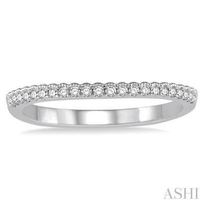 1/6 Ctw Round Diamond Wedding Band in 14K White Gold