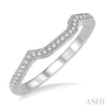 1/10 Ctw Round Diamond Wedding Band in 14K White Gold