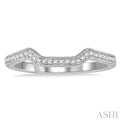 1/10 Ctw Round Diamond Wedding Band in 14K White Gold
