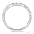 1/10 Ctw Round Diamond Wedding Band in 14K White Gold